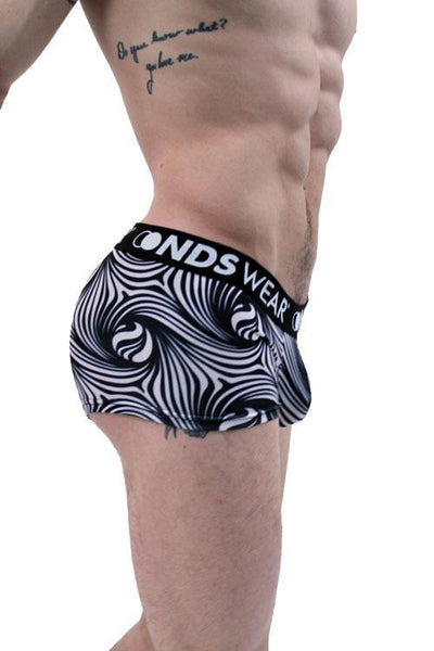 Festivo Black and White Men's Short Trunk Underwear by NDS Wear - BLOWOUT SALE!