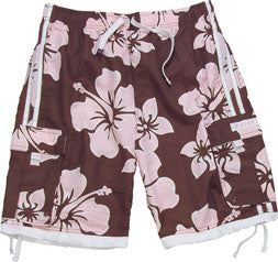 Floral Print Swim Trunk - Men's Board Short