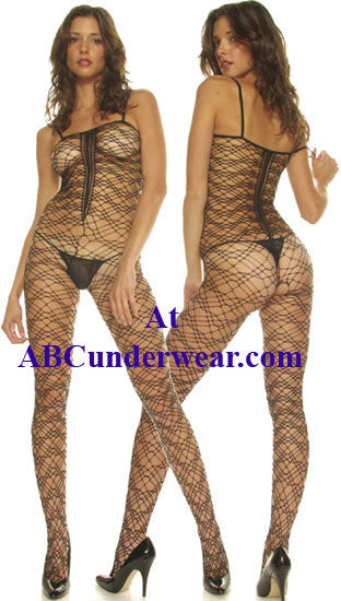 Geometric Crotchless Bodystocking