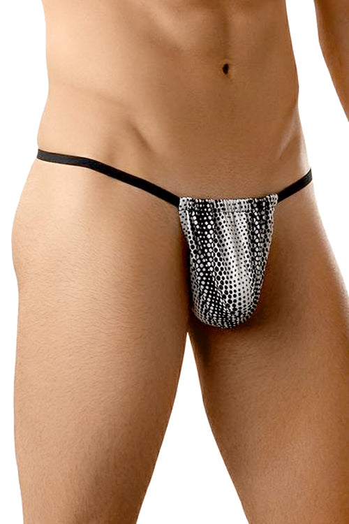 Geometric Dot Mens Microfiber G-String Underwear