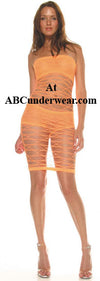 Geometric Net Tube Dress w/ Lining & Hot Pants Clearance-Music Legs-ABC Underwear