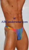 Glamorous and Vibrant Sheer Rainbow Thong-ABC Underwear-ABC Underwear