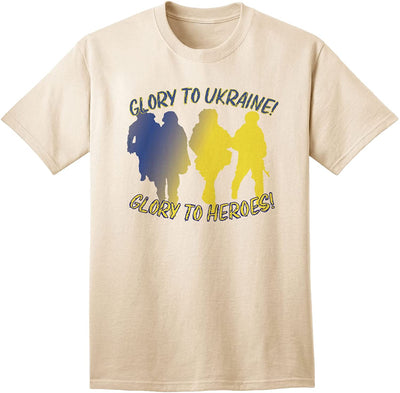 Glory to Ukraine Glory to Heroes Adult T-Shirt-TooLoud-ABC Underwear