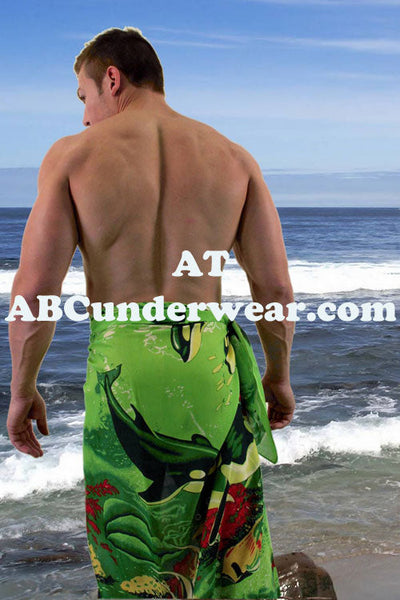 Green Orca Sarong - BLOWOUT SALE!