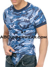 Gregg Homme BLUE Camouflage T-Shirt-Gregg Homme-ABC Underwear