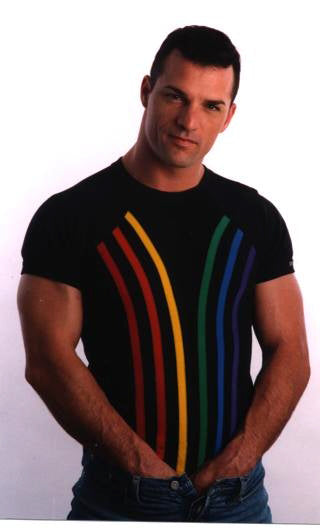 Gregg Homme Mens Rainbow T-Shirt - White Clearance-Gregg Homme-ABC Underwear