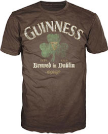 Guiness Clover Logo Brown T-Shirt Clearance -SOLDOUT