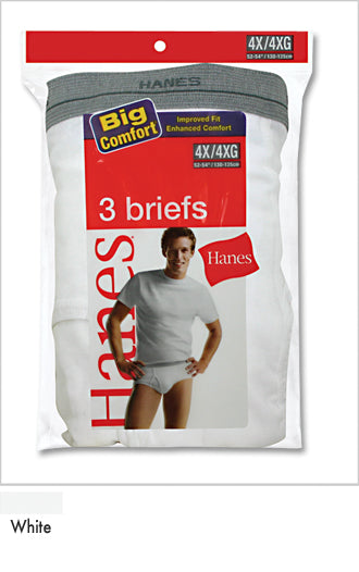 Hanes Big Mens Briefs 4XL 3 Pack