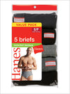 Hanes Big Men's Mid Rise Briefs 5pk-hanes-ABC Underwear