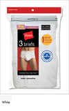 Hanes Big Men's White Briefs 3 Pack-hanes-ABC Underwear