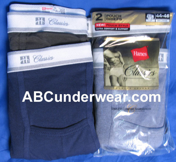 Hanes Classic Pouch Briefs 3 Pack Colors - Med