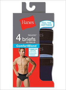 Hanes Comfortblend dyed mens briefs 4 Pack