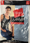 Hanes Single A-Shirt Tank Top For Men Ribbed-hanes-ABC Underwear