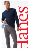 Hanes Thermal Henley Long Sleeve Shirt 2XL-ABCunderwear.com-ABC Underwear