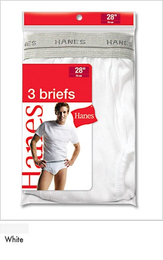 Hanes White Briefs 3 Pack - 34
