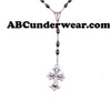 Hematite Rosary Cross Necklace-ABCunderwear.com-ABC Underwear