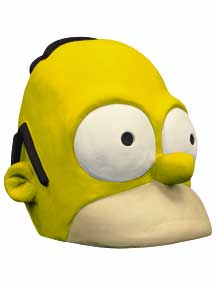 Homer Simpson Adult Vinyl Half-Cap Mask