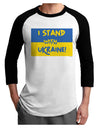 I stand with Ukraine Flag Adult Raglan Shirt-TooLoud-ABC Underwear
