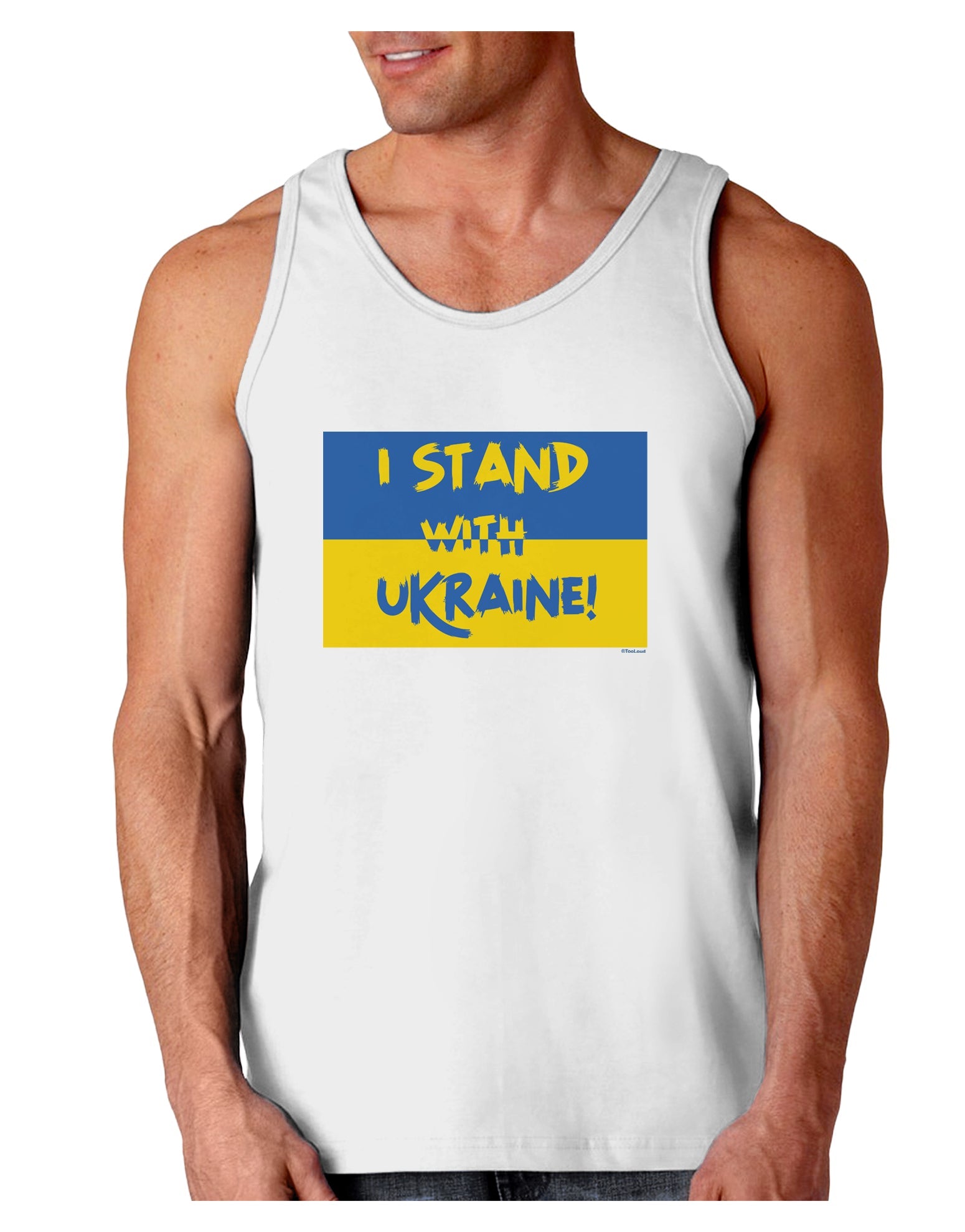 I stand with Ukraine Flag Loose Tank Top