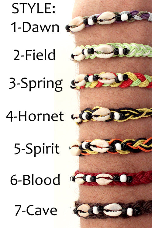 Island Tribes Cowrie Braid Bracelets