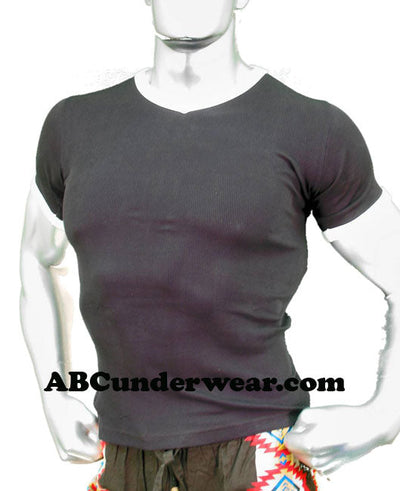 Jocko 2-Tone V Neck Men's Shirt -Closeout-Jocko-ABC Underwear