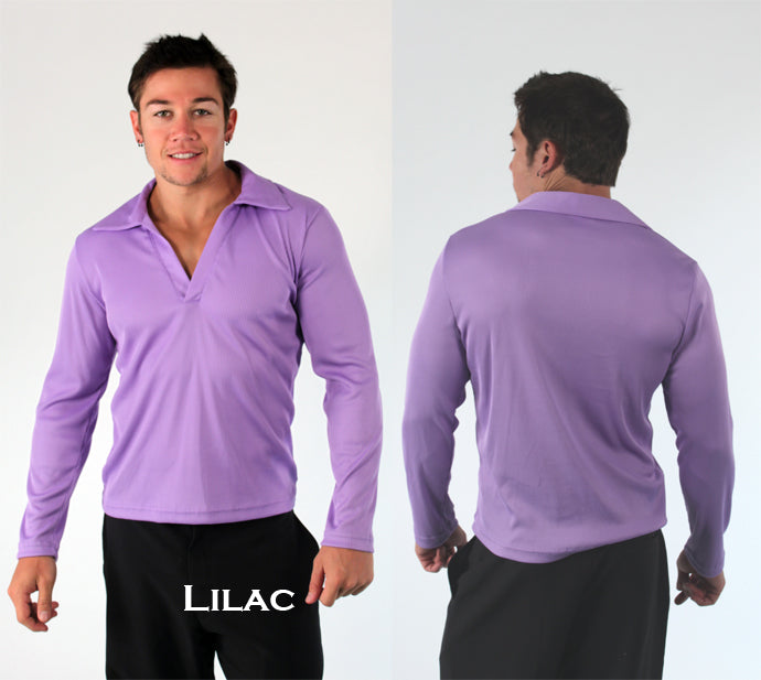 Johnny Collar Rib Long Sleeve Shirt