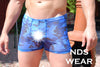 Julien's Sheer Blue Camo Boxer For Men - BLOWOUT SALE!