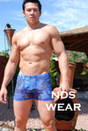 Julien's Sheer Blue Camo Boxer For Men-NDS WEAR-ABC Underwear