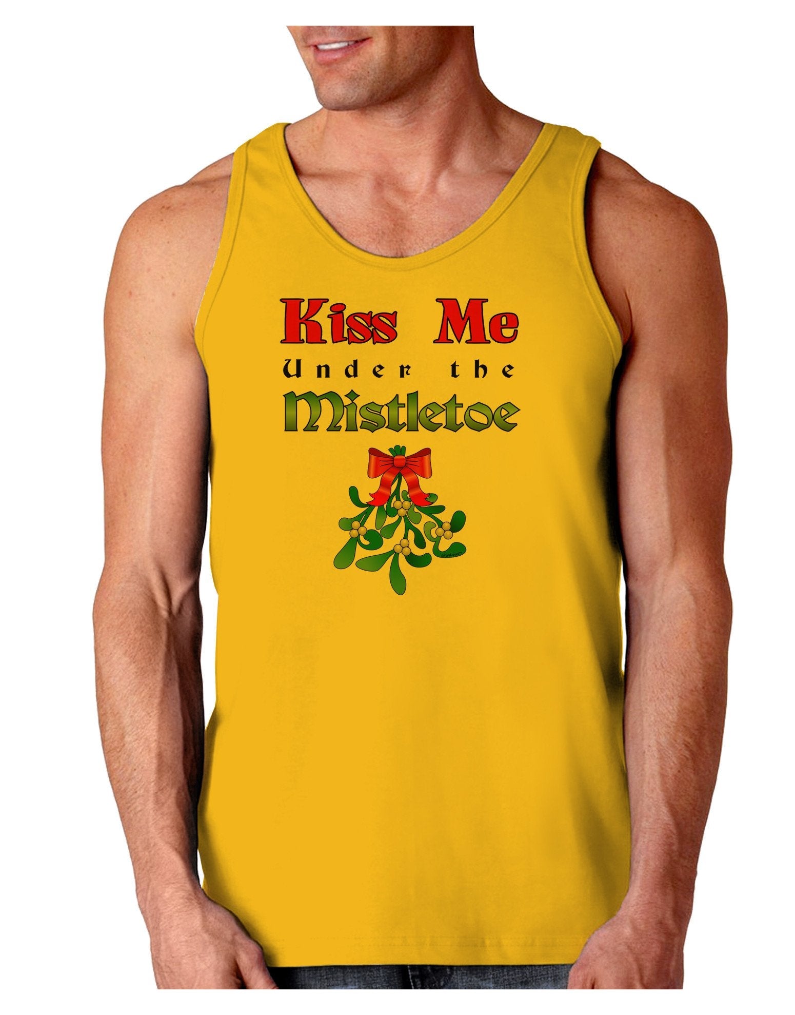 Kiss Me Under The Mistletoe Funny - Personalized Men's Boxer