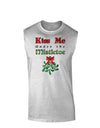 Kiss Me Under the Mistletoe Christmas Mens Muscle Shirt-TooLoud-ABC Underwear