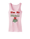 Kiss Me Under the Mistletoe Christmas Womens Tank Top-TooLoud-ABC Underwear