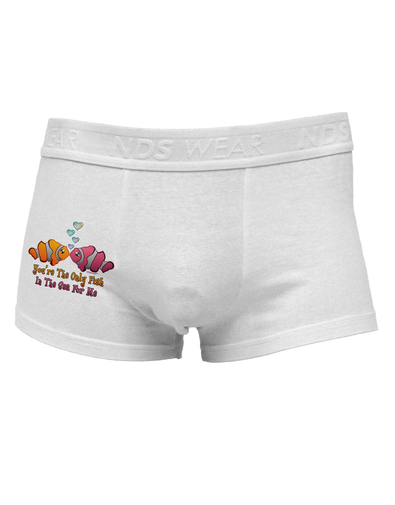 NDS Wear Kissy Clownfish Only Fish in The Sea Side Printed Mens Trunk Underwear White / Medium