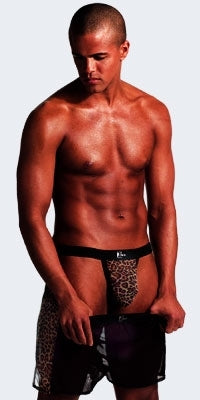 Leopard Mesh Backless Pouch
