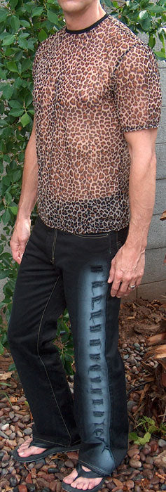 Leopard Mesh T-Shirt-zakk-ABC Underwear