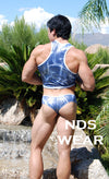 Limited Stock: Brazilian Blue Sparkle Men's Thong - BLOWOUT SALE