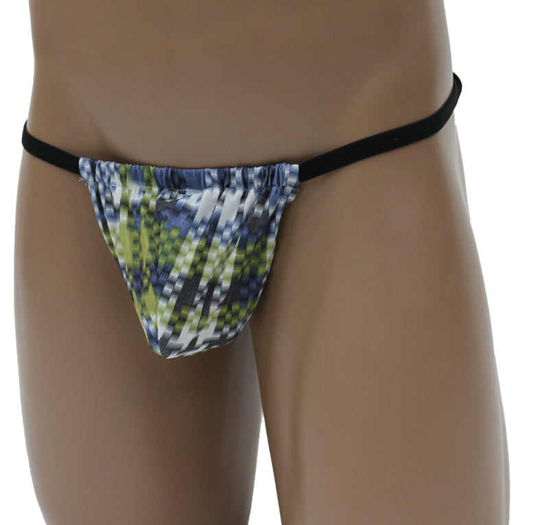 Limited Stock: High-Quality Digital Plaid Posing Strap Men's G-String Underwear - Exclusive Offer