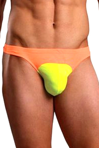 Limited Stock: Neon Ray Thong in Vibrant Yellow/Orange - Exclusive Offer-Male Power-ABC Underwear