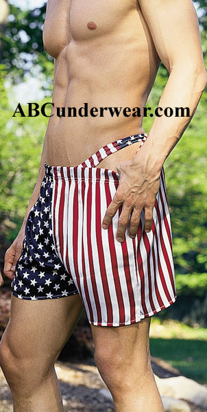 Limited Stock: Stars And Stripes Silk Boxer - Small, On Clearance
