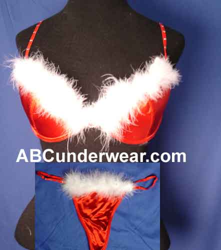 Limited Time Offer: Festive Miss Santa Bra Set - Exclusive Clearance Sale