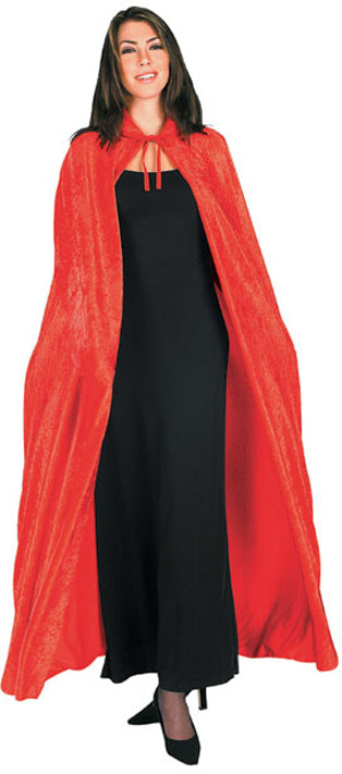 Long Red Velvet Cape