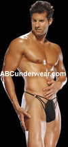 Luxurious Silk Thong with Straps and Rings for Discerning Gentlemen-Magic Silk-ABC Underwear