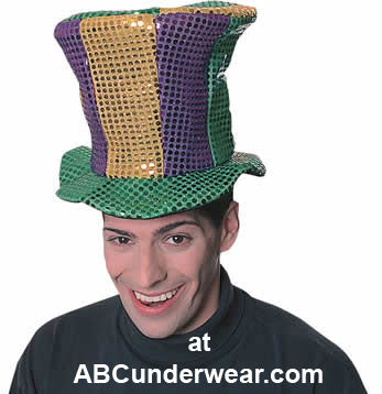 Mardi Gras Sequin Top Hat