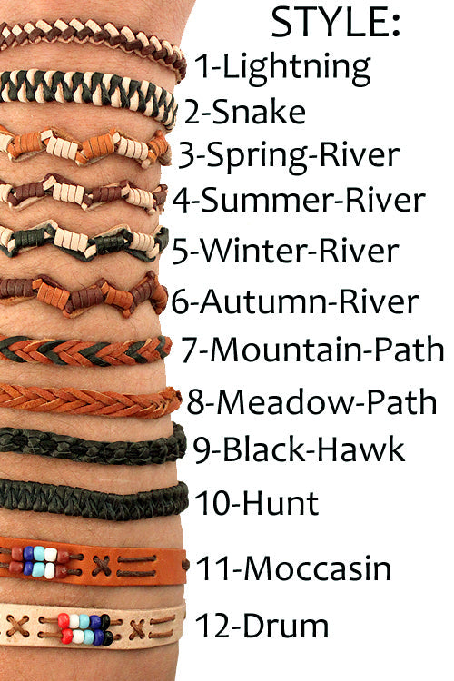 Mayan Forest Leather Bracelets