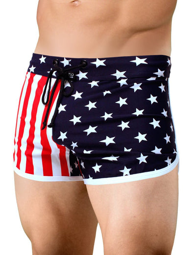 Men's American Flag Running Short or Swimsuit by Neptio - SALE