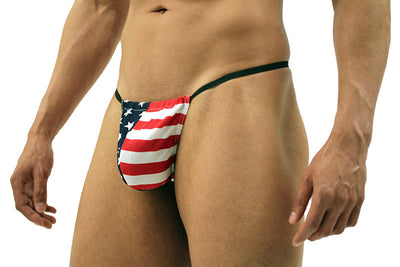 Mens American Flag Stars and Stripes G-String-NEPTIO-ABC Underwear