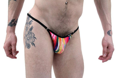 Mens Brush Stroke Art String Bikini Brief Underwear by NDS Wear-NDS WEAR-ABC Underwear