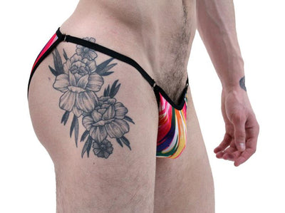 Mens Brush Stroke Art String Bikini Brief Underwear by NDS Wear-NDS WEAR-ABC Underwear