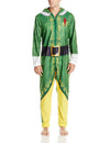 Men's Buddy The Elf Hooded Union Suit By Warner Brothers -Closeout