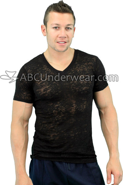 Mens Burnout V Neck T-Shirt - BLOWOUT SALE!