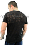 Mens Burnout V Neck T-Shirt - BLOWOUT SALE!